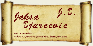 Jakša Đurčević vizit kartica